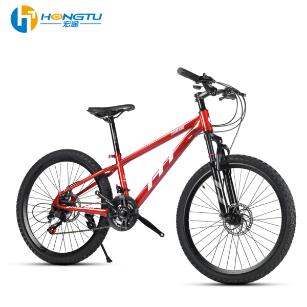 HongTu Wholesale 26 inch Flat Handlebar Mountain Bike With 21 Speeds Steel Frame Alloy Material Adult Sport Mountain Bike S6009 - Image 5