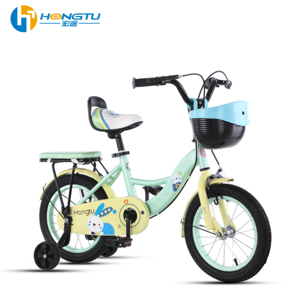 Hongtu Wholesale Children's Bicycles with Adjustable Seats, suitable for 3-5 years old girls with a basket and training wheels 16-GSW952