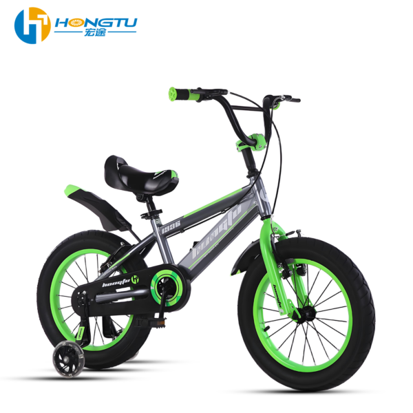 Hongtu Children's Bicycle Adjustable Seat with Auxiliary Wheels and Mudguards Pedal Bike for Boys Aged 3-5 Years 16-BLW904 - Image 4