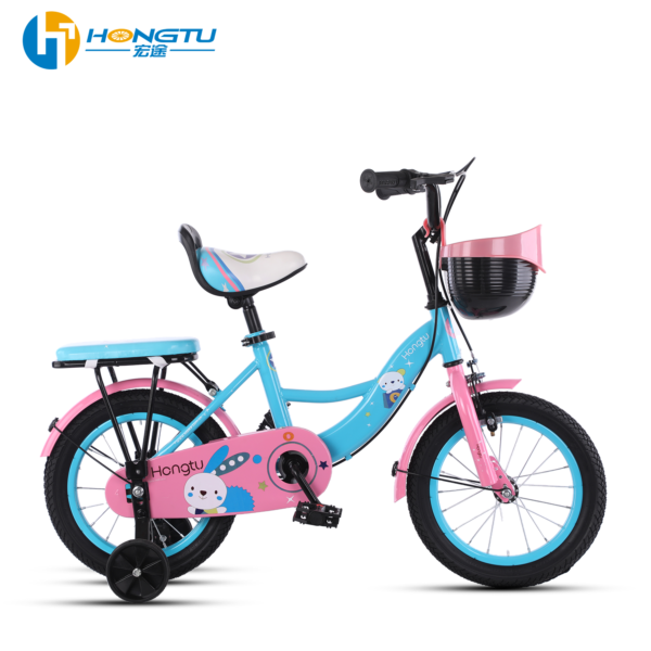 Hongtu Wholesale Children's Bicycles with Adjustable Seats, suitable for 3-5 years old girls with a basket and training wheels 16-GSW952 - Image 4