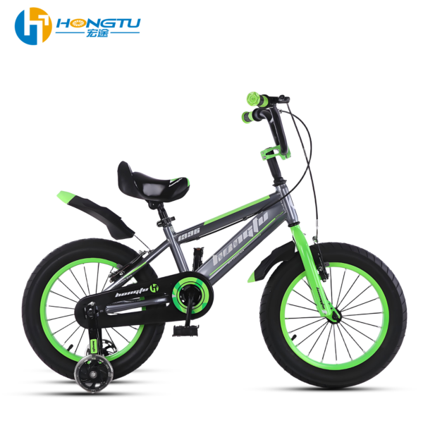 Hongtu Children's Bicycle Adjustable Seat with Auxiliary Wheels and Mudguards Pedal Bike for Boys Aged 3-5 Years 16-BLW904 - Image 5