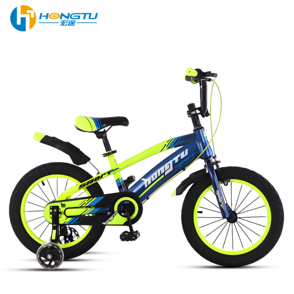 Hongtu Children's Bicycle Colorful Adjustable Seat Pedal Bike for Boys Aged 3-6 Years with Training Wheels and Mud 16-BDK901 - Image 6