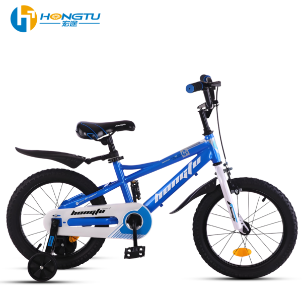 Hongtu Children's Bicycle with Mudguards, Colorful Adjustable Seat Pedal Bike for Boys Aged 3-6 Years with Training 16-BLD902 - Image 7