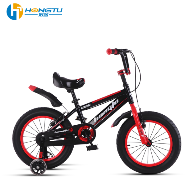 Hongtu Children's Bicycle Adjustable Seat with Auxiliary Wheels and Mudguards Pedal Bike for Boys Aged 3-5 Years 16-BLW904 - Image 7