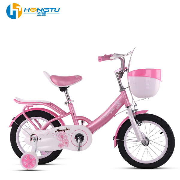 Hongtu Wholesale Children's Bicycles with Adjustable Seats, suitable for 3-5 years old girls, comes with a basket and training wheels 16-GST957 - Image 5