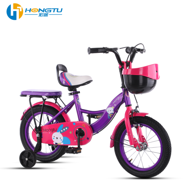 Hongtu Wholesale Children's Bicycles with Adjustable Seats, suitable for 3-5 years old girls with a basket and training wheels 16-GSW952 - Image 7