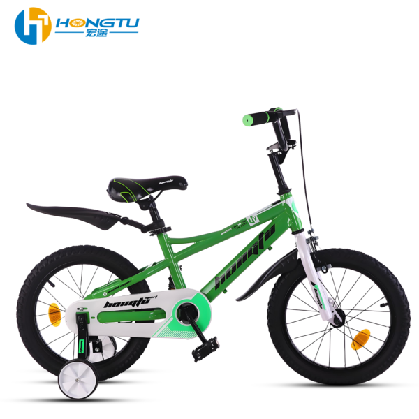 Hongtu Children's Bicycle with Mudguards, Colorful Adjustable Seat Pedal Bike for Boys Aged 3-6 Years with Training 16-BLD902 - Image 8