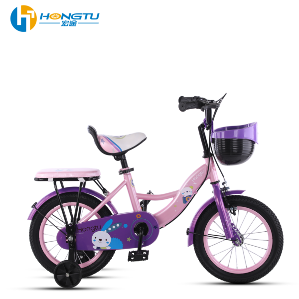 Hongtu Wholesale Children's Bicycles with Adjustable Seats, suitable for 3-5 years old girls with a basket and training wheels 16-GSW952 - Image 8