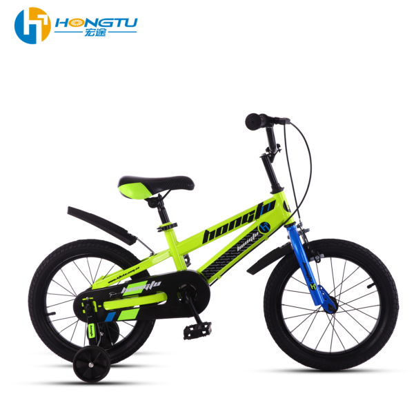 Hongtu Children's Bicycle Adjustable Seat with Auxiliary Wheels and Mudguards Pedal Bike for Boys Aged 3-5 Years - Image 8