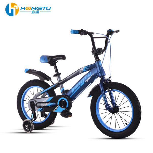 Hongtu Children's Bicycle Colorful Adjustable Seat Pedal Bike for Boys Aged 3-6 Years with Training Wheels and Mud 16-BDK901 - Image 9