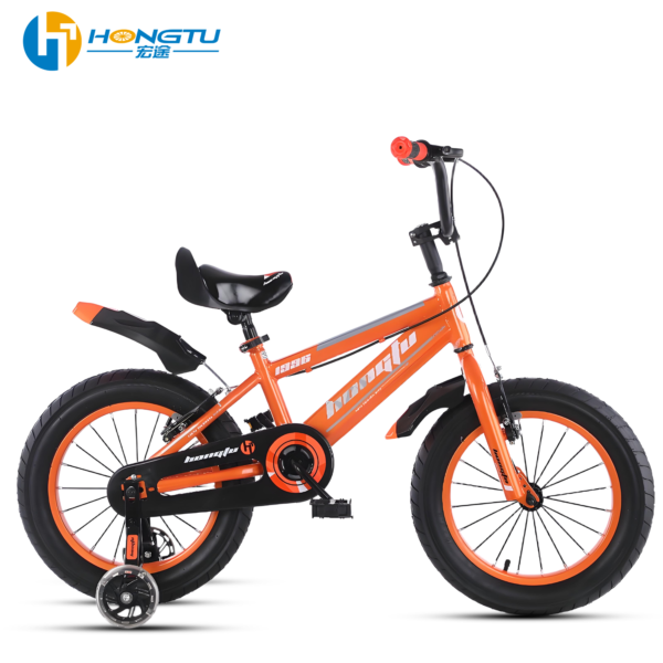 Hongtu Children's Bicycle Adjustable Seat with Auxiliary Wheels and Mudguards Pedal Bike for Boys Aged 3-5 Years 16-BLW904 - Image 9