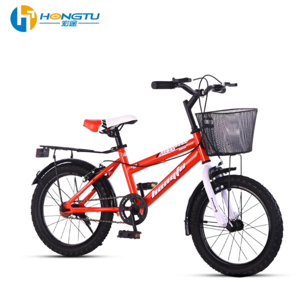 HONG TU Children's bicycle with adjustable seat can carry people aged 5-8 years old with a bike rack 16-BSD906