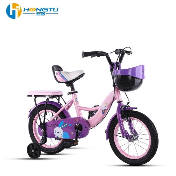 Hongtu Wholesale Children's Bicycles with Adjustable Seats, suitable for 3-5 years old girls with a basket and training wheels 16-GSW952 - Image 9