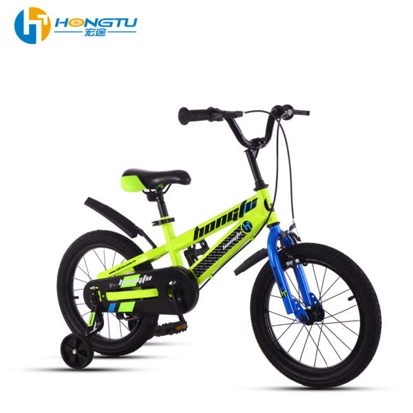 Hongtu Children's Bicycle Adjustable Seat with Auxiliary Wheels and Mudguards Pedal Bike for Boys Aged 3-5 Years - Image 9